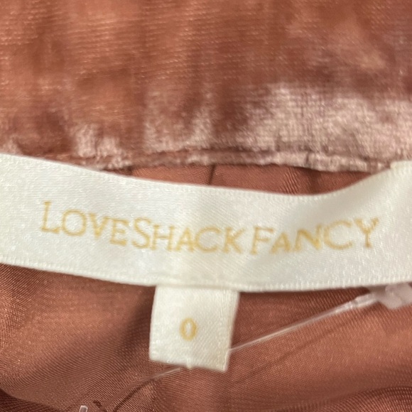 Love Shack Fancy velvet Mini Skirt Size 0 - Picture 2 of 3